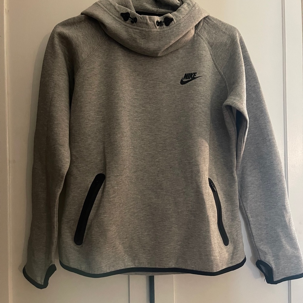 Nike Women's Gray Hoodie with Black Accents